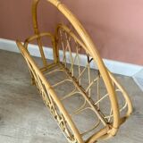 Rattan magazine holders