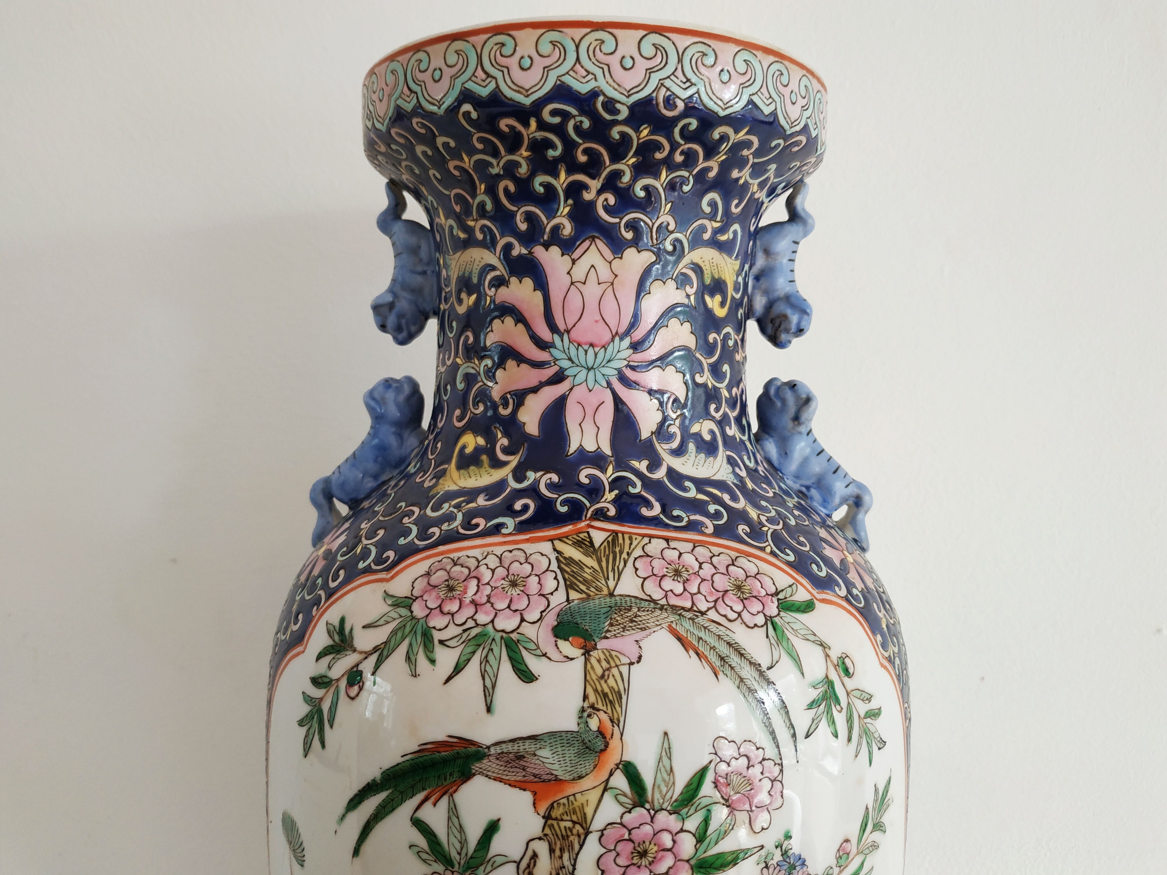 Chinese vase pink family 19th century