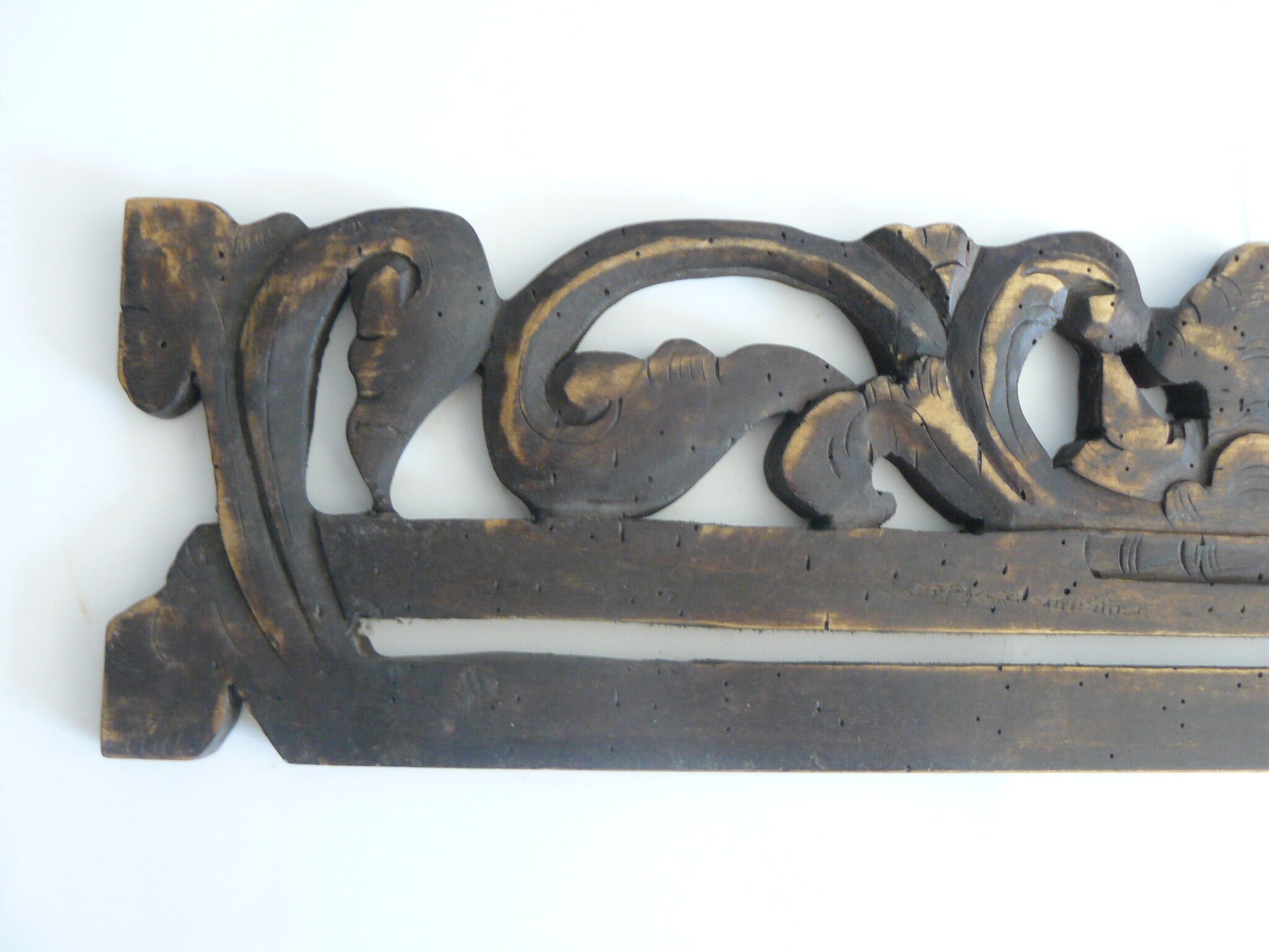 Old wooden pediment