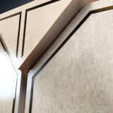 Vintage italian burl wood bar cabinet, 1970s