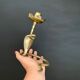 Brass candle holder in the shape of cobra -snake
