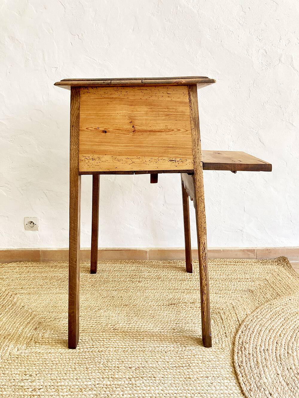 Old wooden hinged cabinet