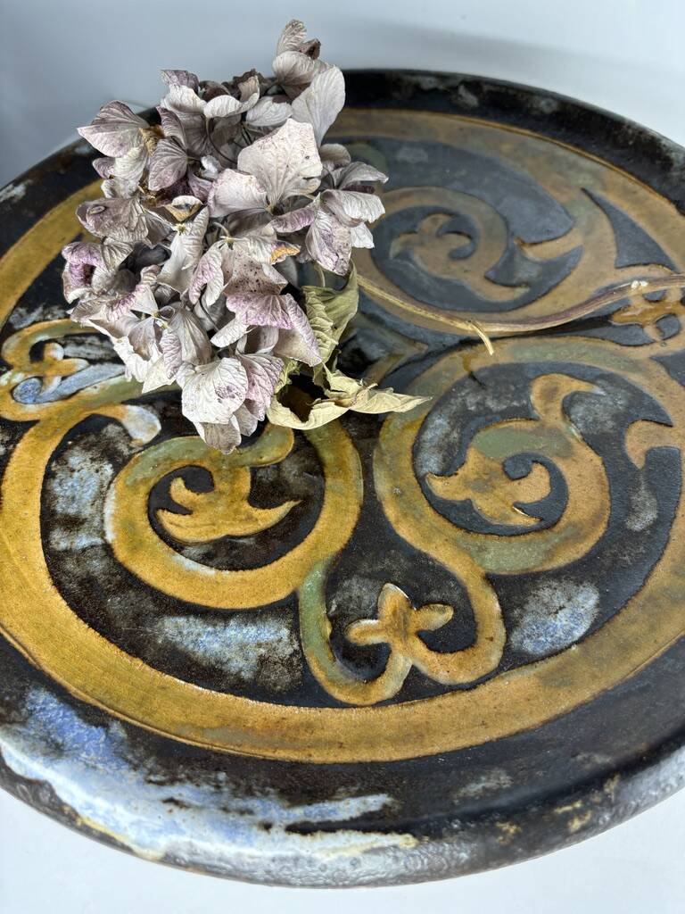 Louis Giraud vintage 1930 XXL Art Deco Vallauris dish