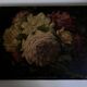 Tableau 19e roses du jardin fleurs huile sur bois