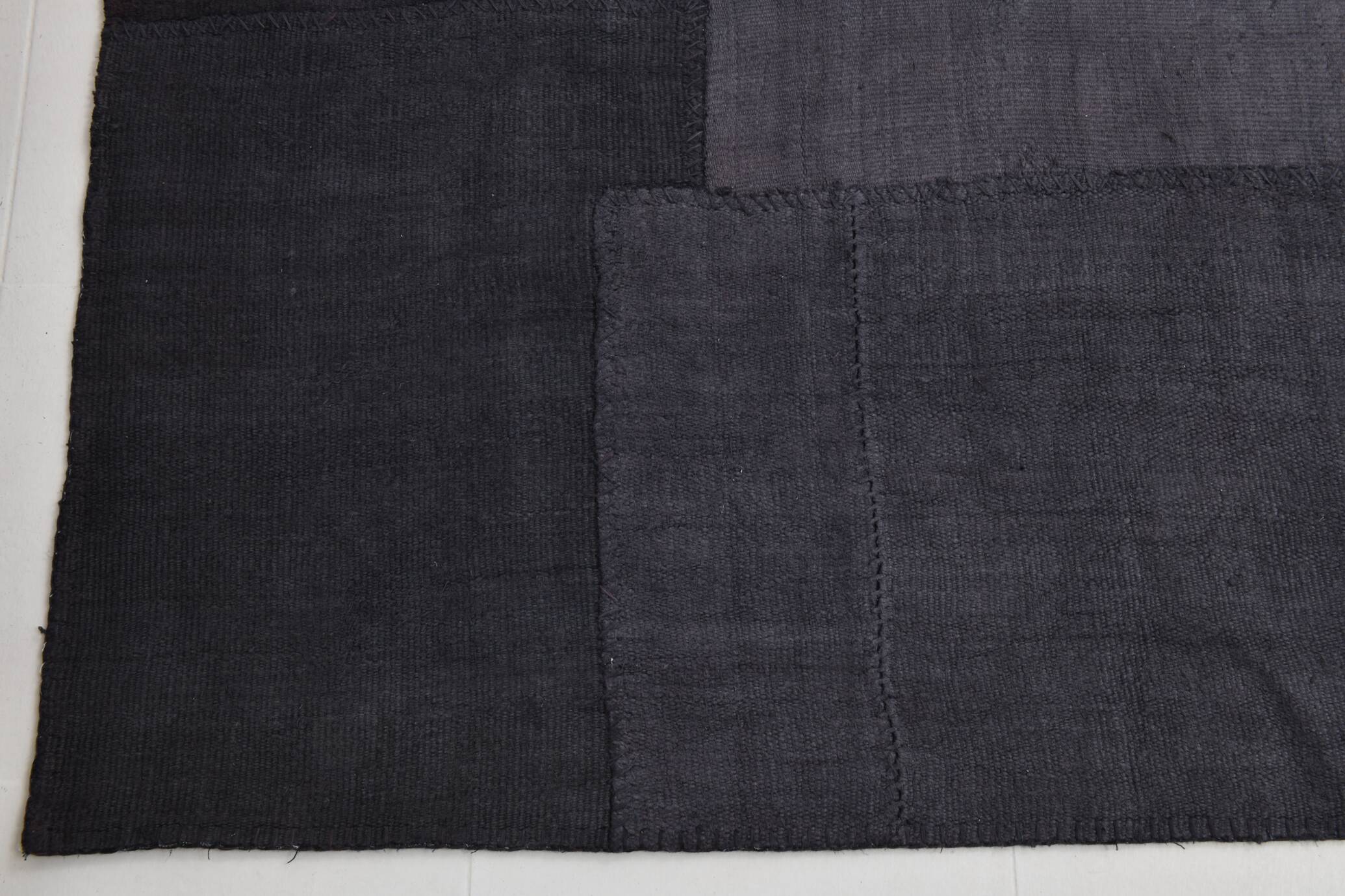 Tapis Kilim vintage surdimensionné gris cendré 8x10, 245x306 cm
