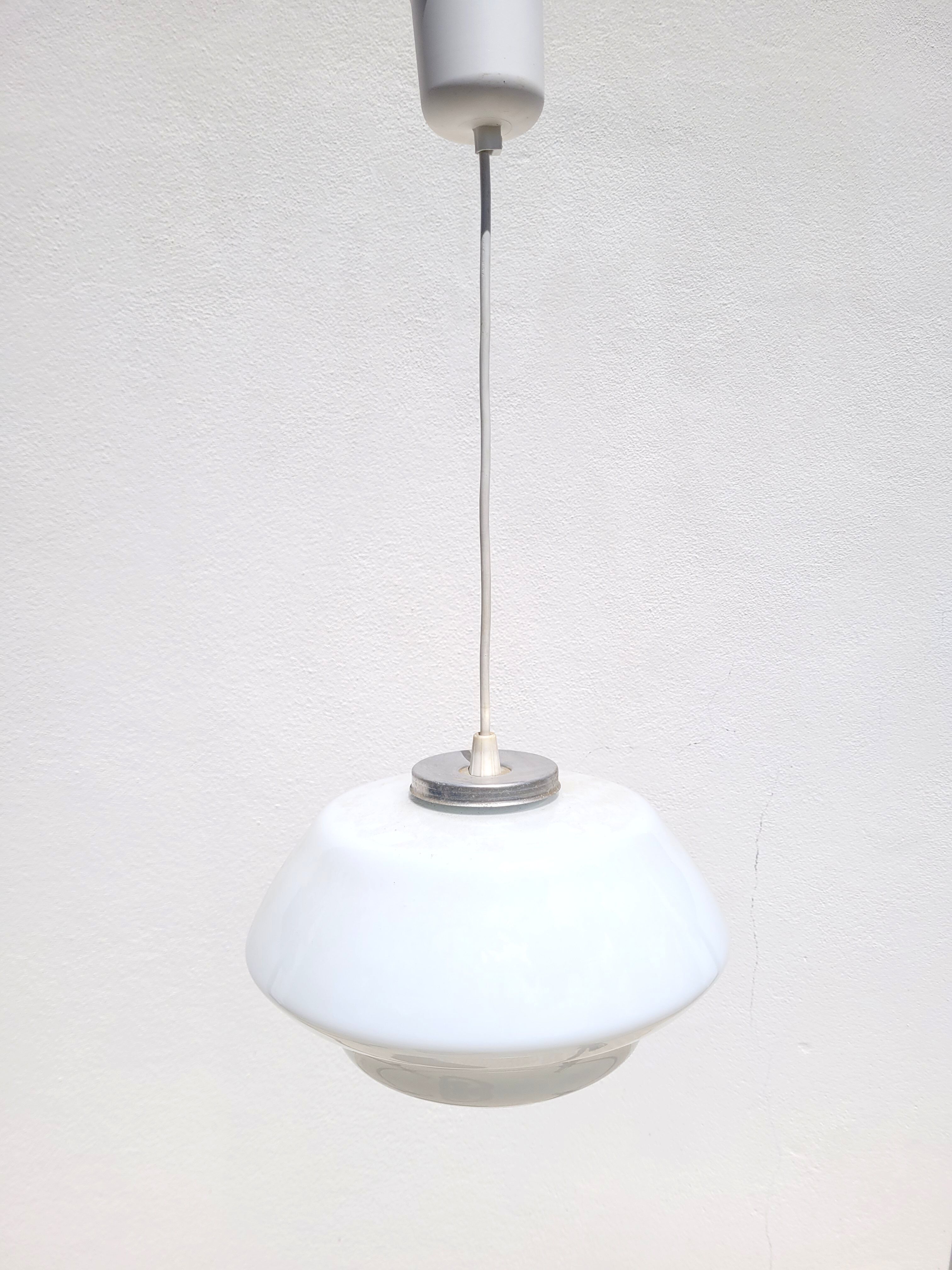 Opaline ceiling lamp 1950