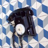 Vintage Bakelite Dial Wall Telephone