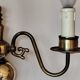 Pair of Dutch style 2-light brass wall lights
