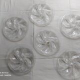 Set of 6 Arcoroc vintage oyster plates excellent condition