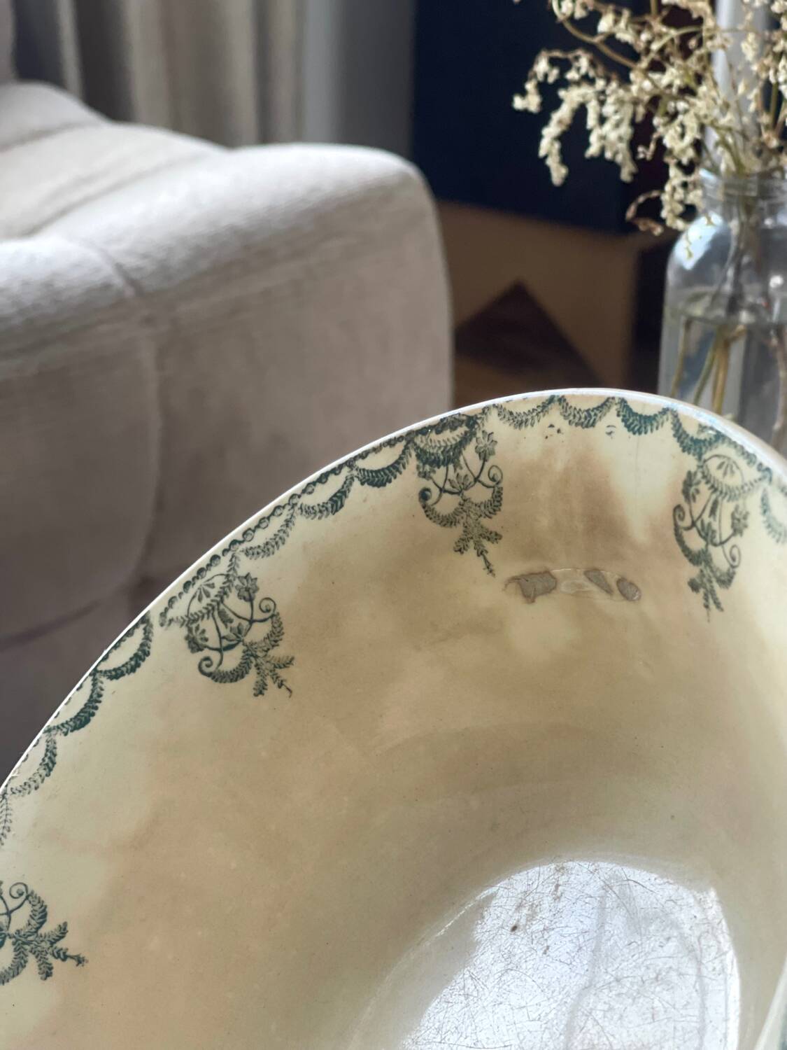 Old iron earth salad bowl