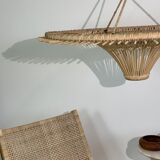 Suspension rattan saucer iron frame D:120 H:60