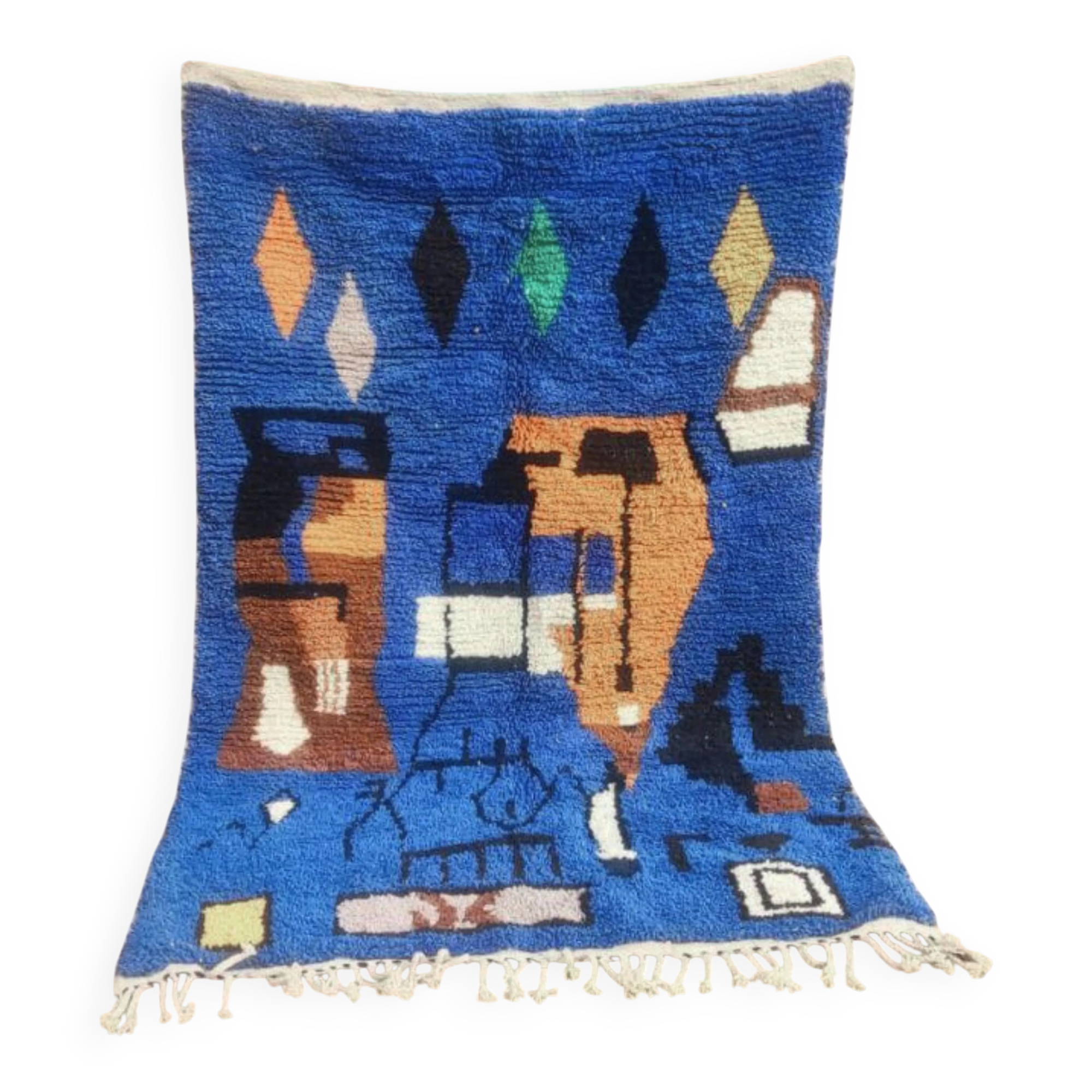 Traditional handmade carpet 250cm x 150cm Moroccan