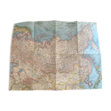 Map USSR Eastern Soviet Union National Geographic 1967