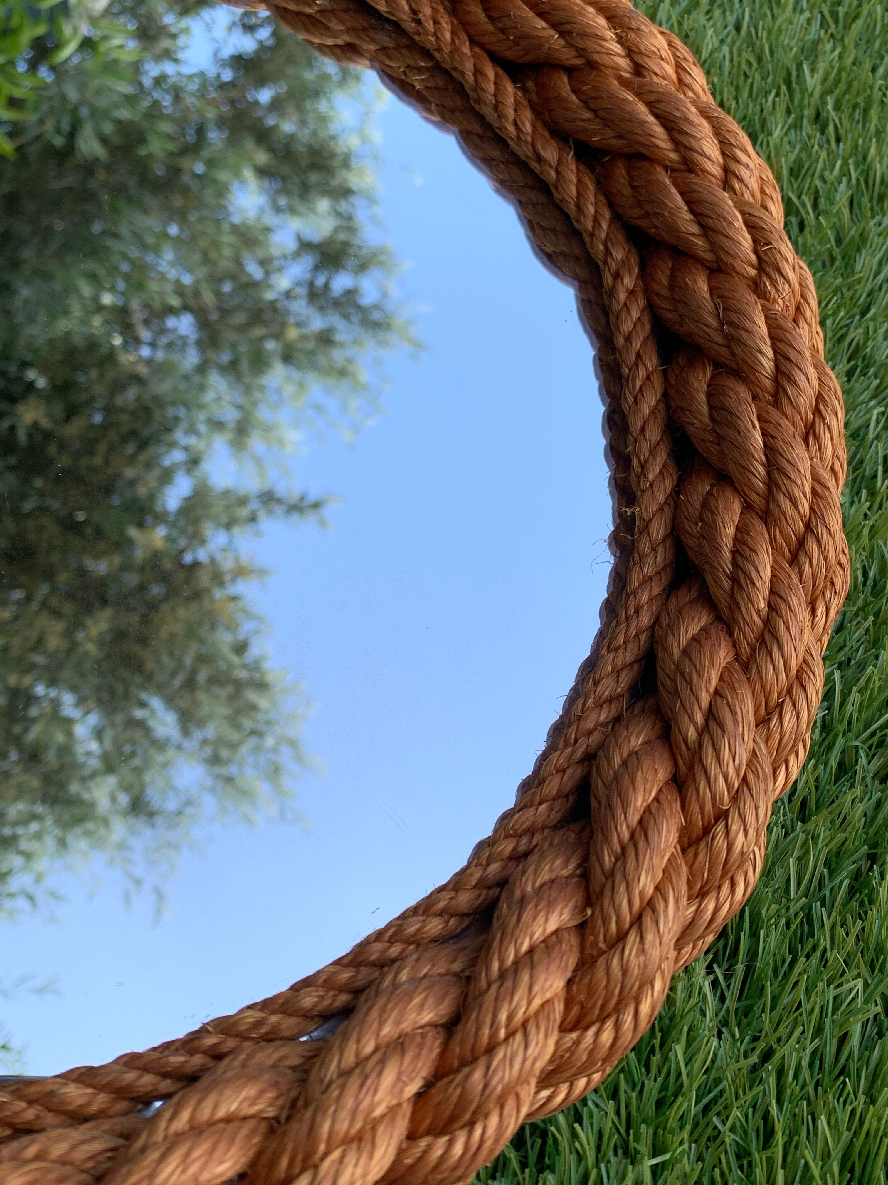 Design mirror in braided rope, 1960