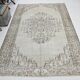 Tapis Vintage Tons Neutres Beige Motif Discret Élégant, 166x244 Cm