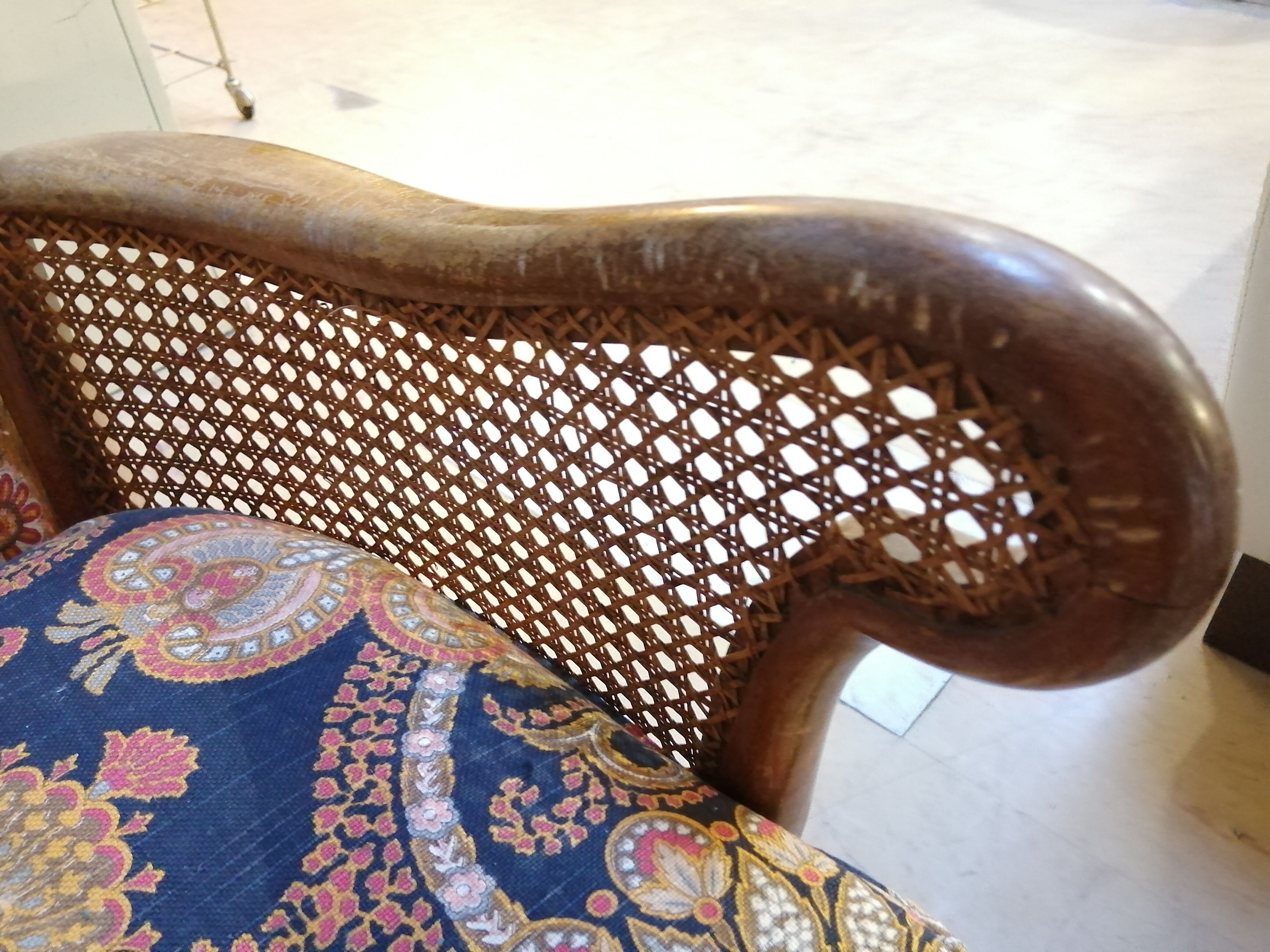 Duo of English armchairs Chippendale style