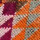 Tapis Couloir Vintage Anatolien Orange Motifs Géométriques, 83x367 Cm