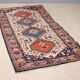 Ancient Asian wool rug, finely knotted, handmade 72 x 33 in.
