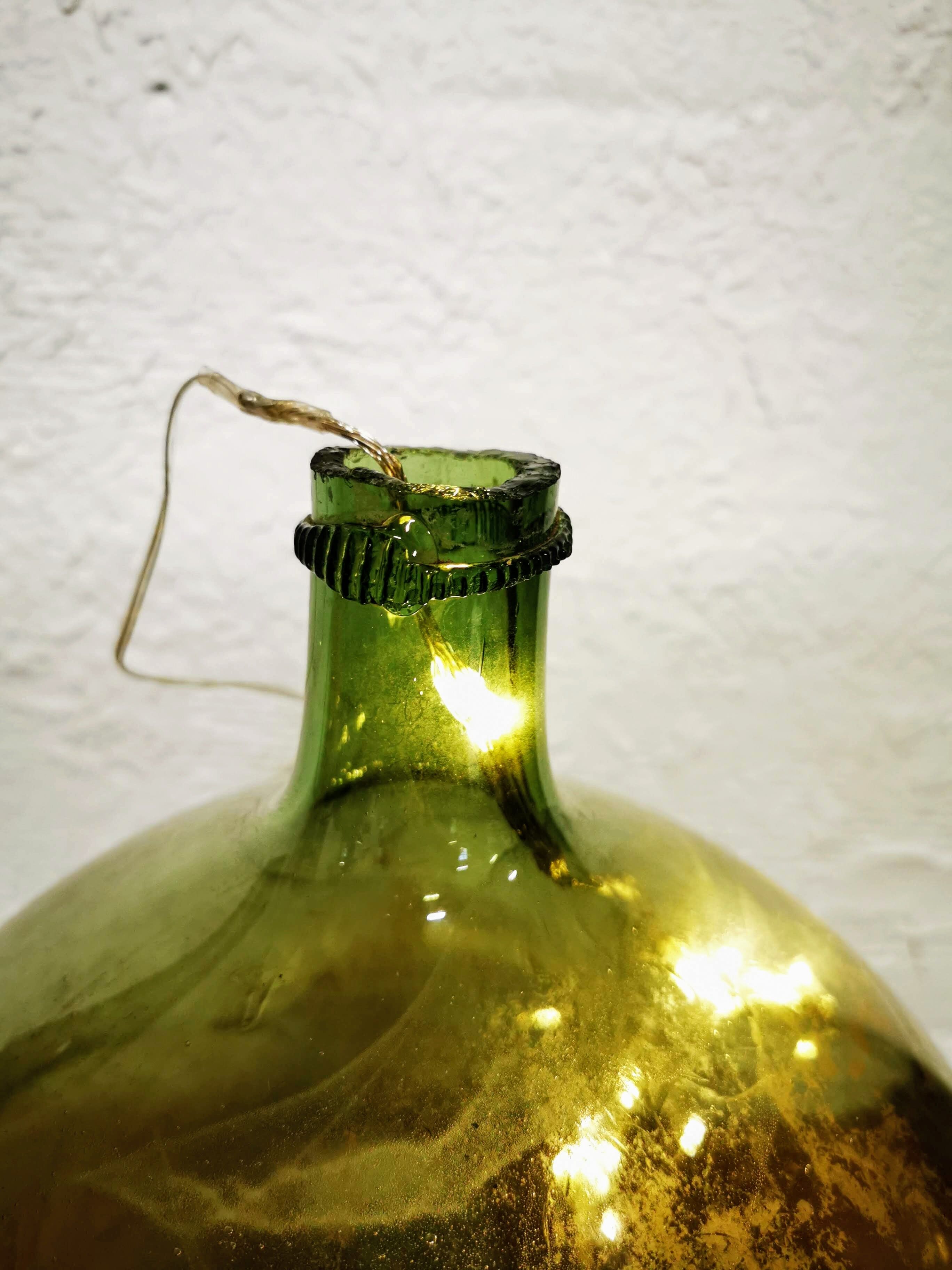 Dame jeanne ronde en verre soufflé 10 litres