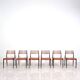 Set of 6 Niels Moller „Model 78“ rosewood dining chairs with cognac leather