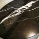 Table Eero Saarinen pour Knoll ovale 198 cm marbre noir marquina