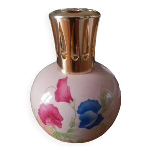 Lampe Berger motif floral - porcelaine paris