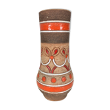 Vase 1970 Fratelli Fanciulacci, ceramic orange sandstone