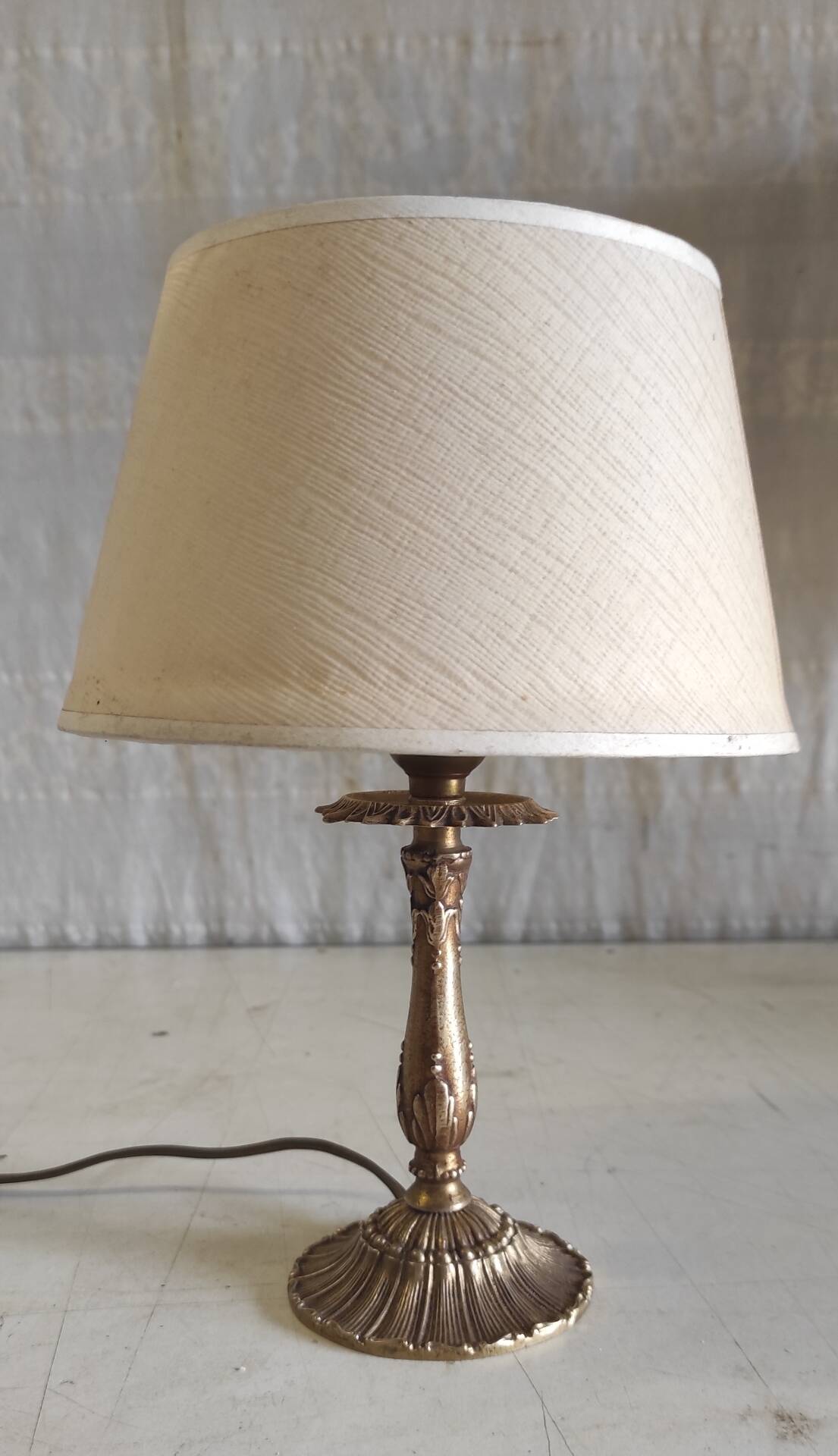 Gold brass table lamp XS - mid 20th century
