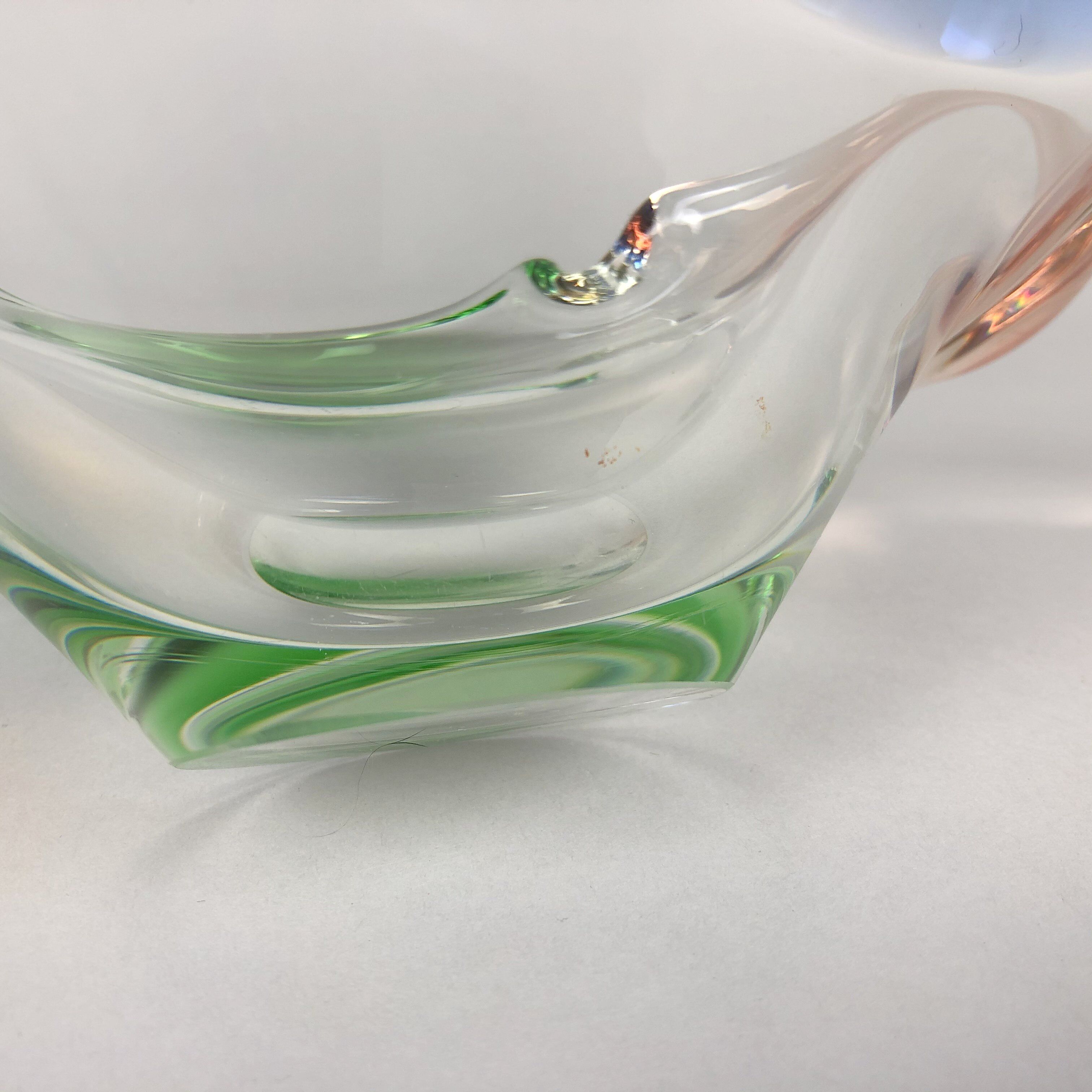 Art Glass Ashtray by Frantisek Zemek for Mstisov Glassworks, Czechoslovakia, 1960's
