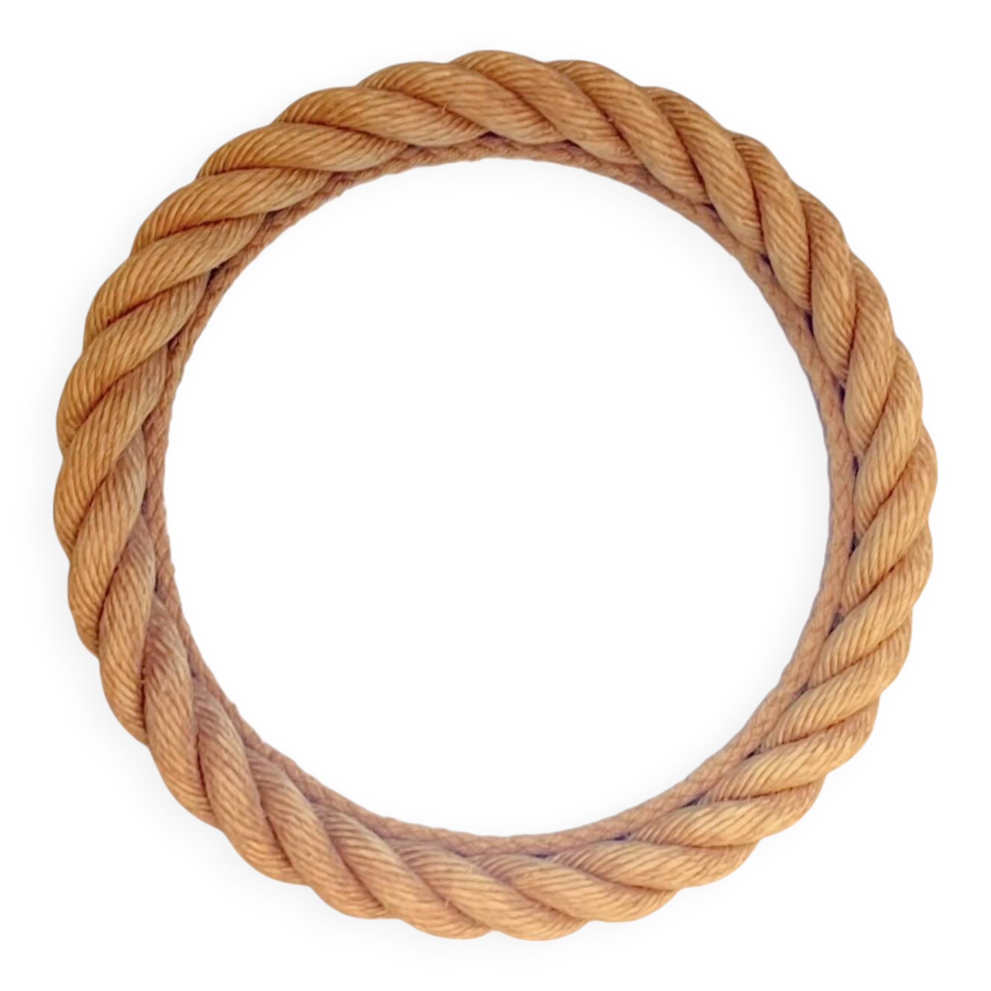 Vintage round rope mirror