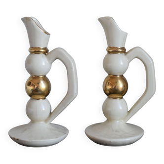 Pair of designer candle holders
