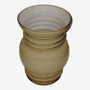 Cream and gold vase - vintage