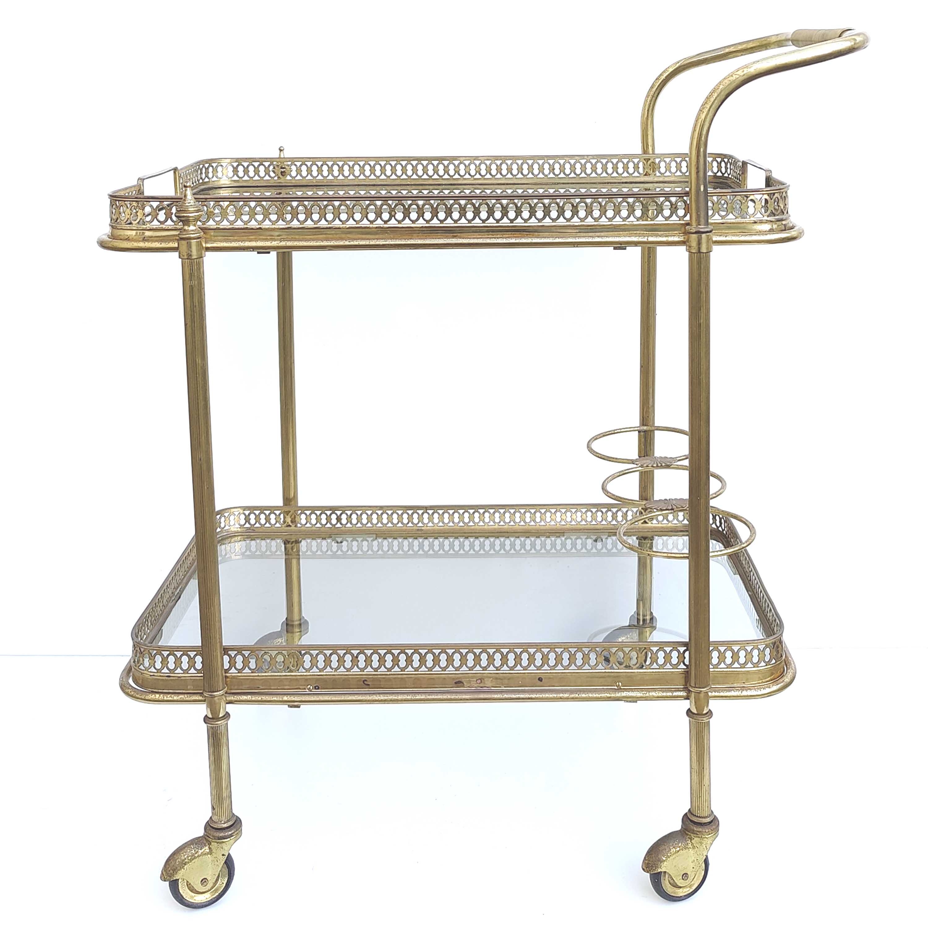 Brass and glass golden bar