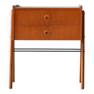 Scandinavian teak bedside table