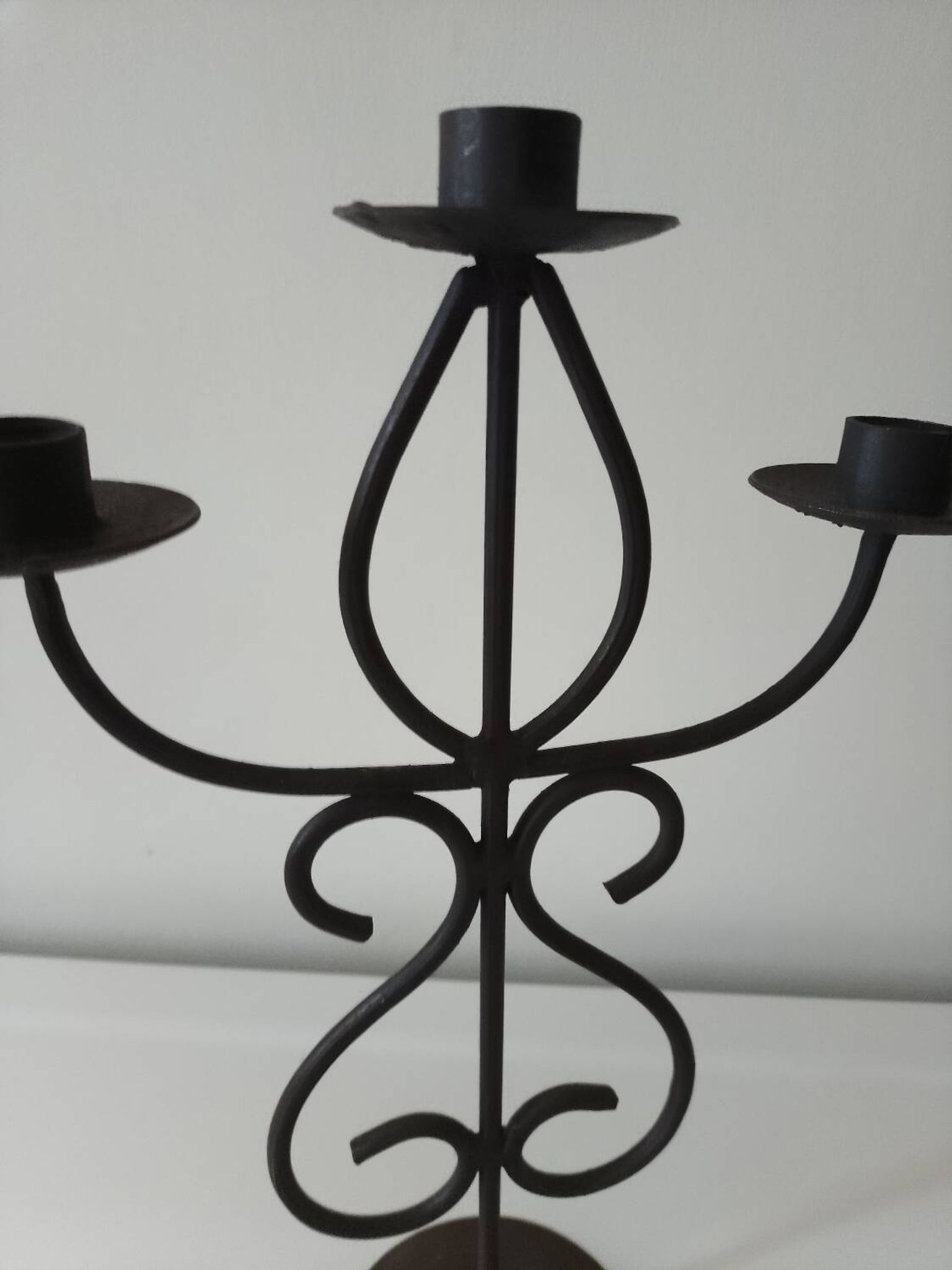 Raw wrought iron chandelier