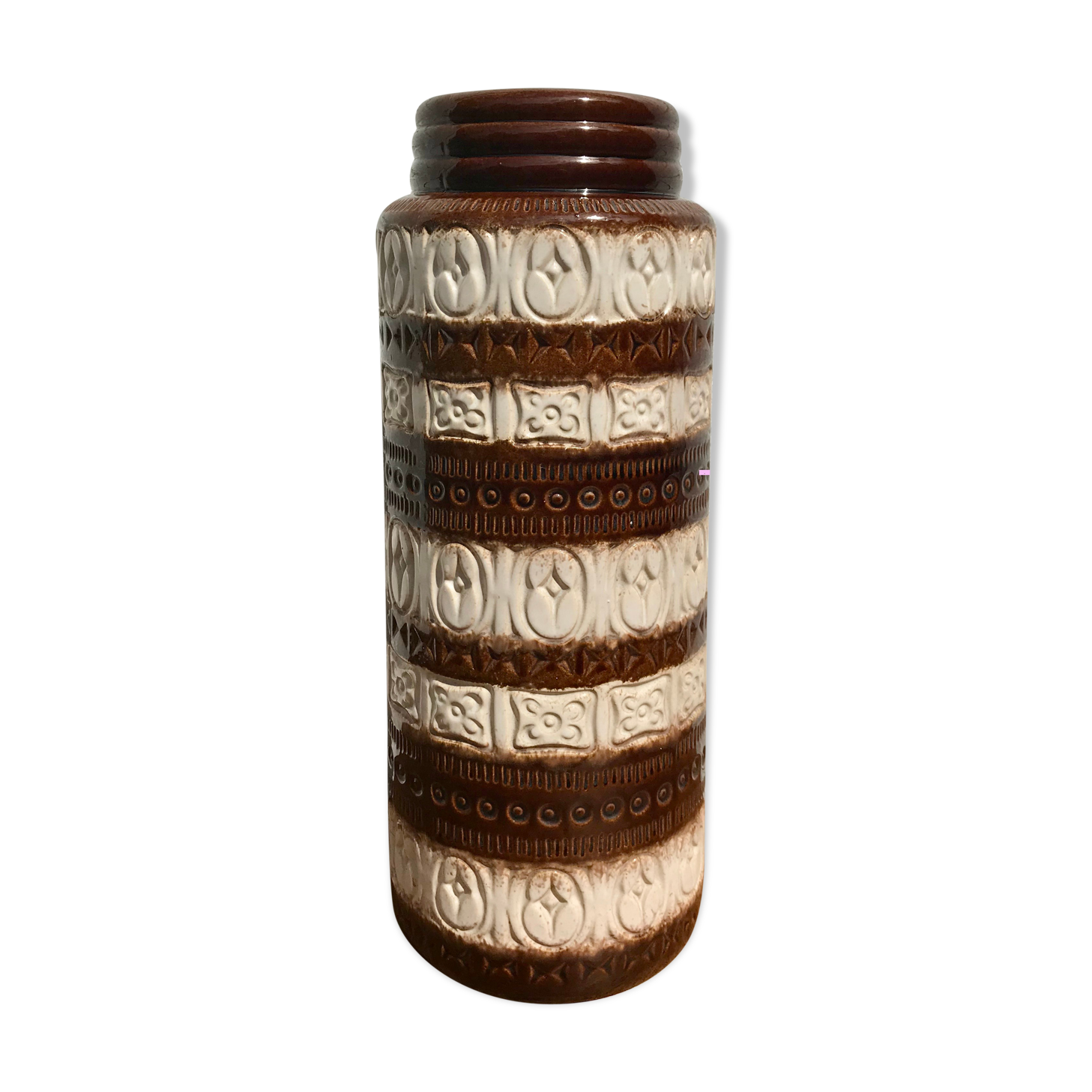 Vintage West German Vase Tall Brown #792