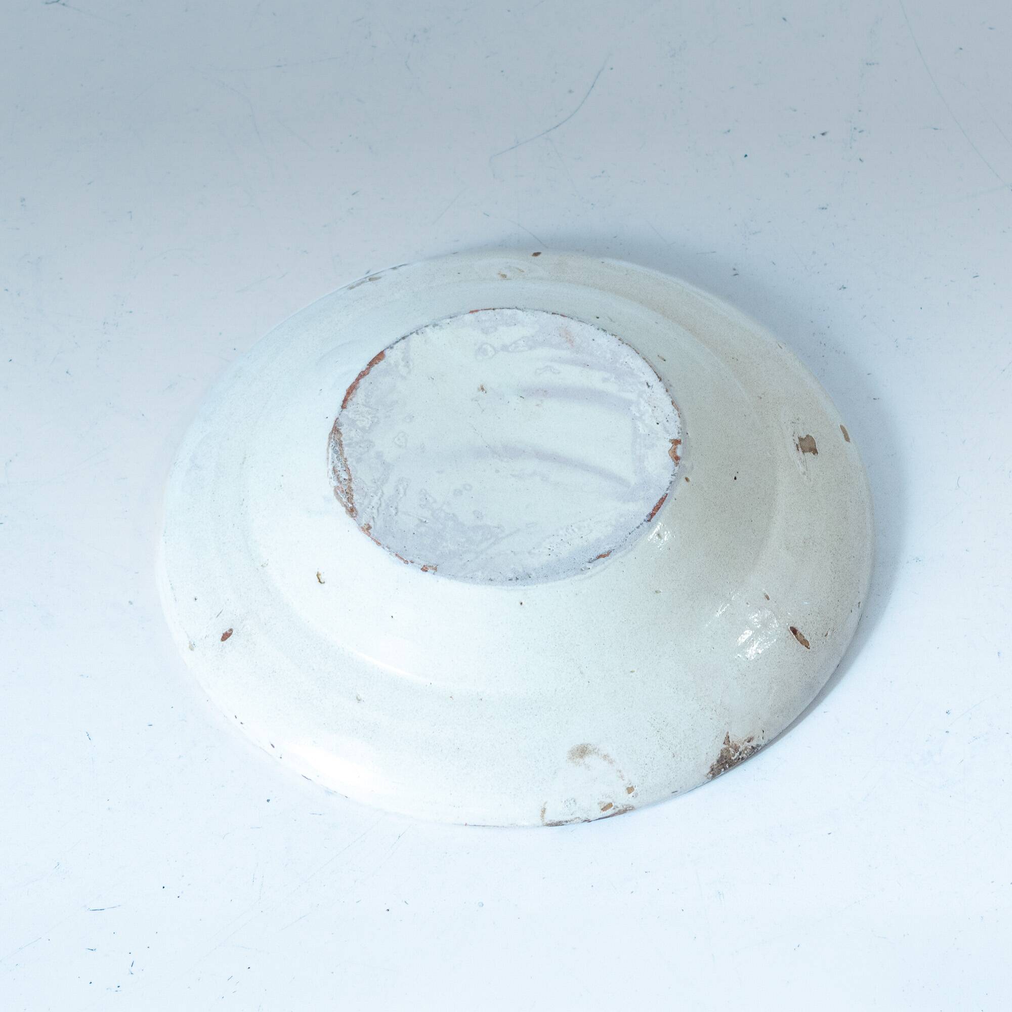 Antique Handmade Ceramic Plates, Set of Three, Italy 1900 circa