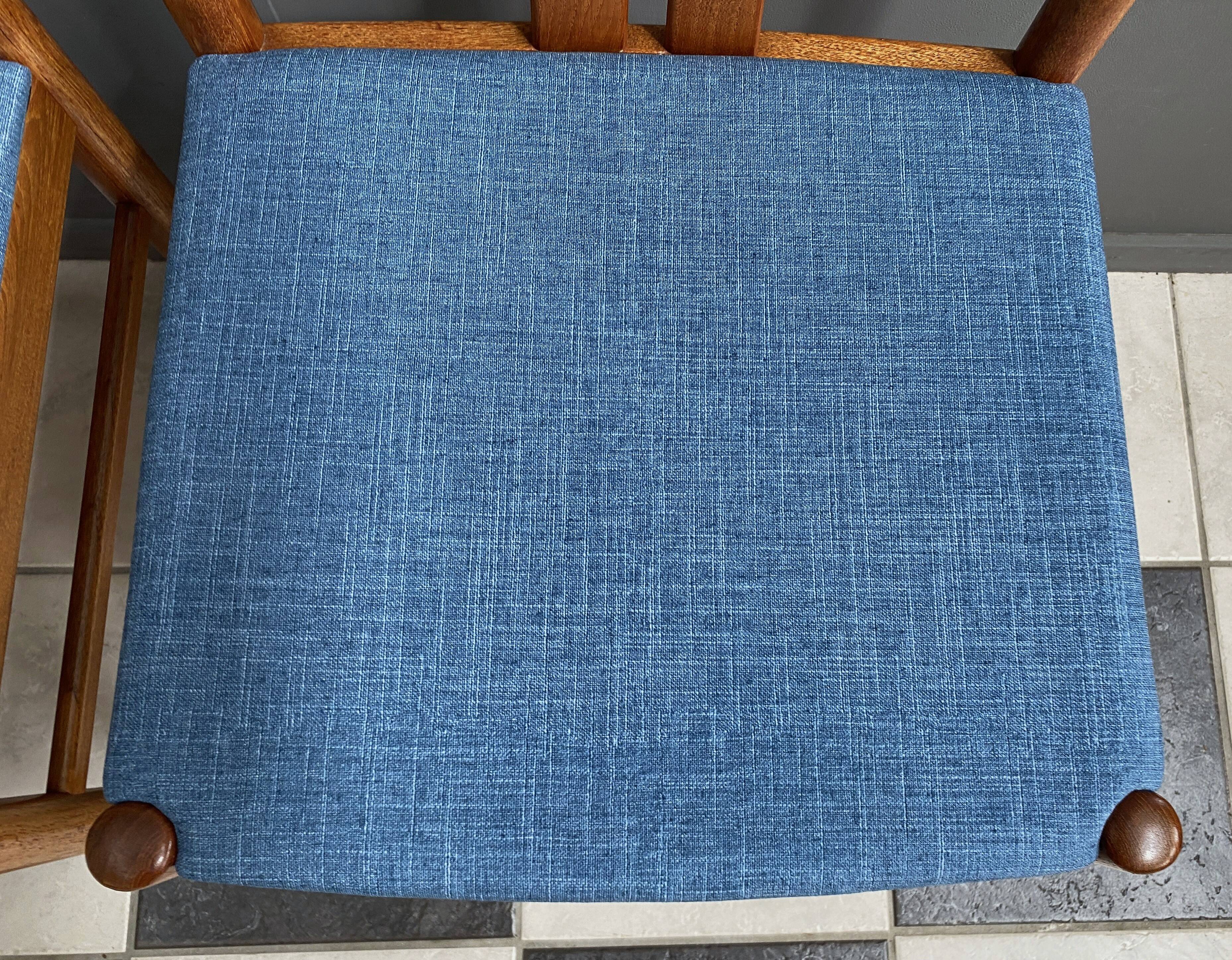 4x Ekstrom Oak dining chairs for Johansson & Soner Sweden 1960s