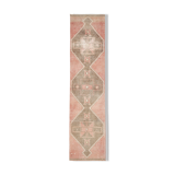 3x12 geometric neutral turkish runner rug, 379x91cm