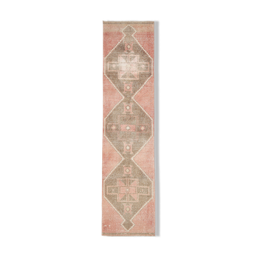 3x12 geometric neutral turkish runner rug, 379x91cm