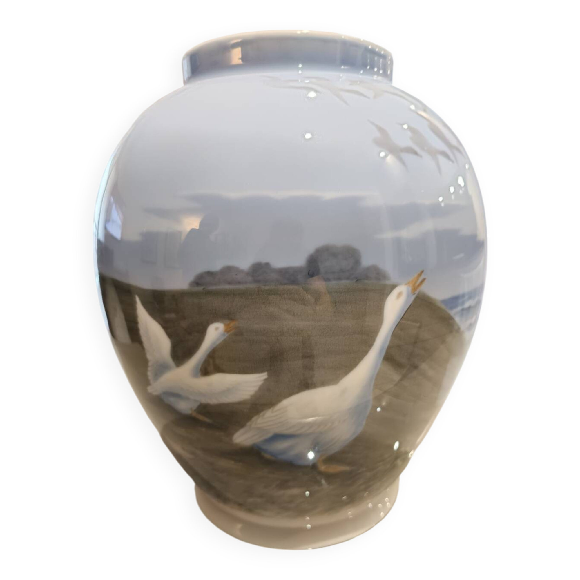 Grand Vase Royal Copenhagen - Decor Geese - Vintage Scandinavian Design