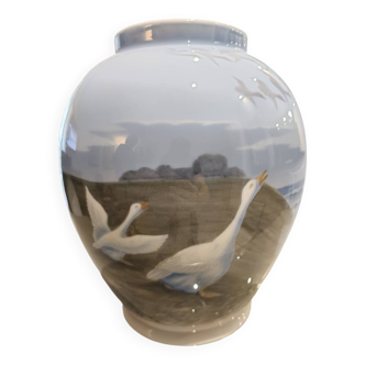 Grand Vase Royal Copenhagen - Decor Geese - Vintage Scandinavian Design