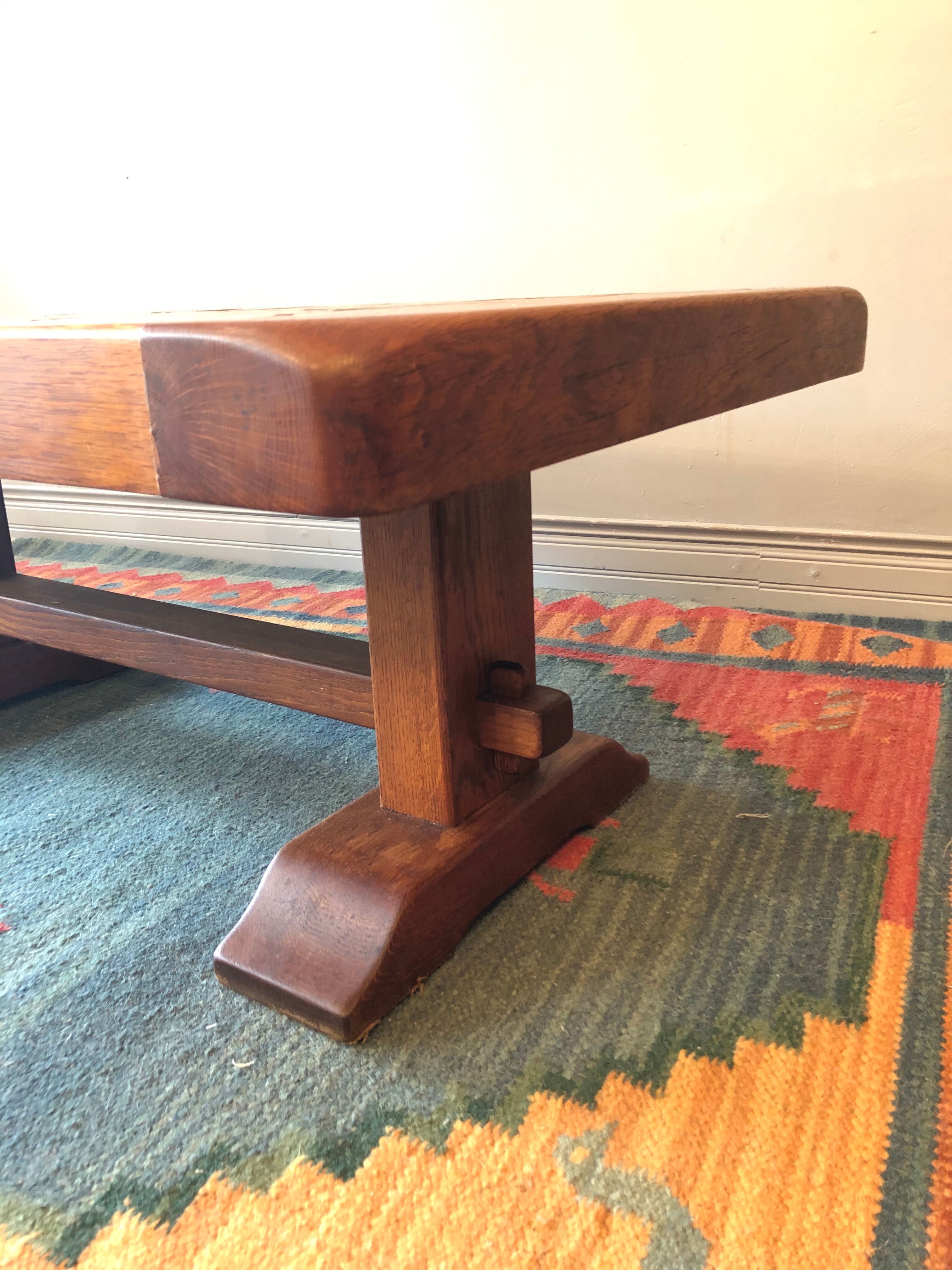 Oak and ceramic coffee table