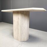 Vintage Travertine Console Table, 1970s