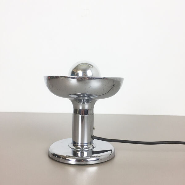 Original modernist 1970s chrome Table light lamp de table made by COSACK, Germany