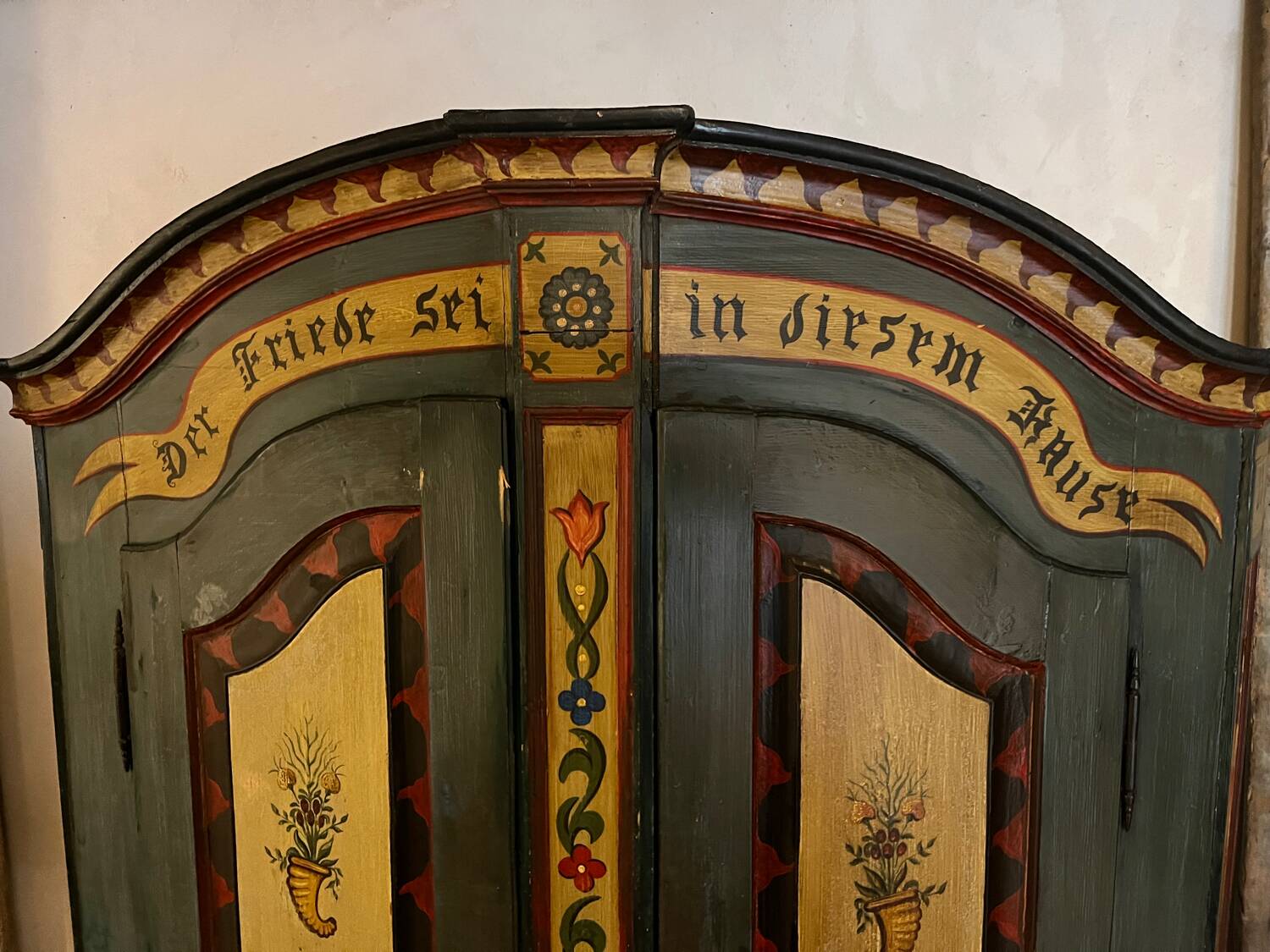 19th century Fribourg painted wardrobe