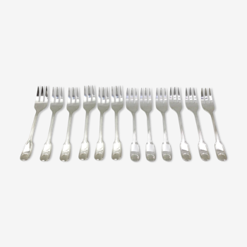 12 fourchettes à gateaux modèle coquille