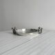 Small shiny silver metal dish