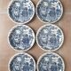 Set of 6 Oxford plates