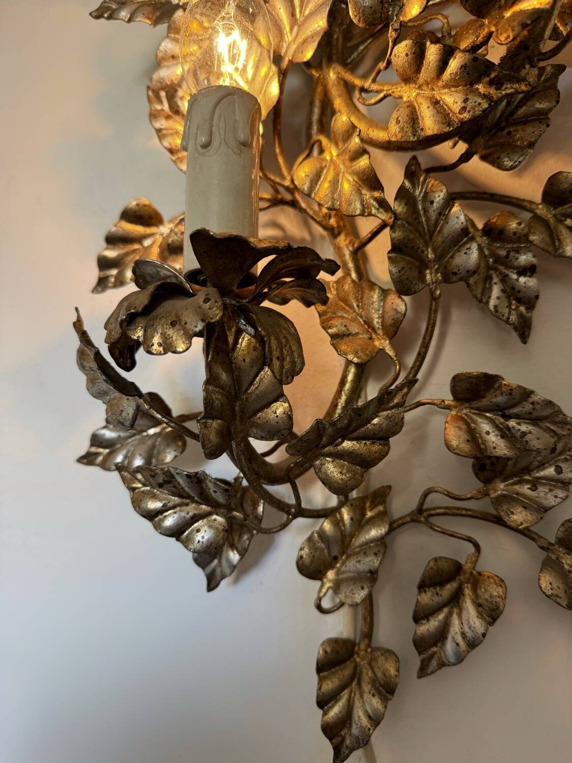 Florentine foliage applique from the 1960s.